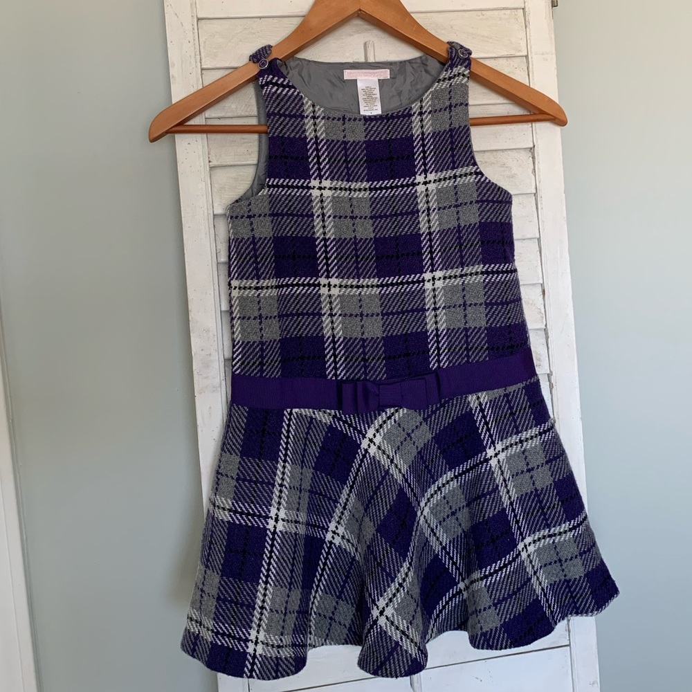 JANIE AND JACK Plaid, Wool Blend, Dress
